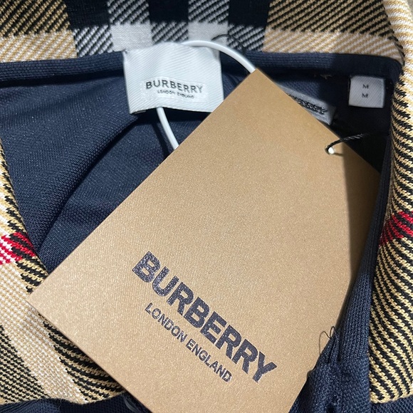 Burberry Cody Check Collar Cotton Piqué Polo - Picture 9 of 9